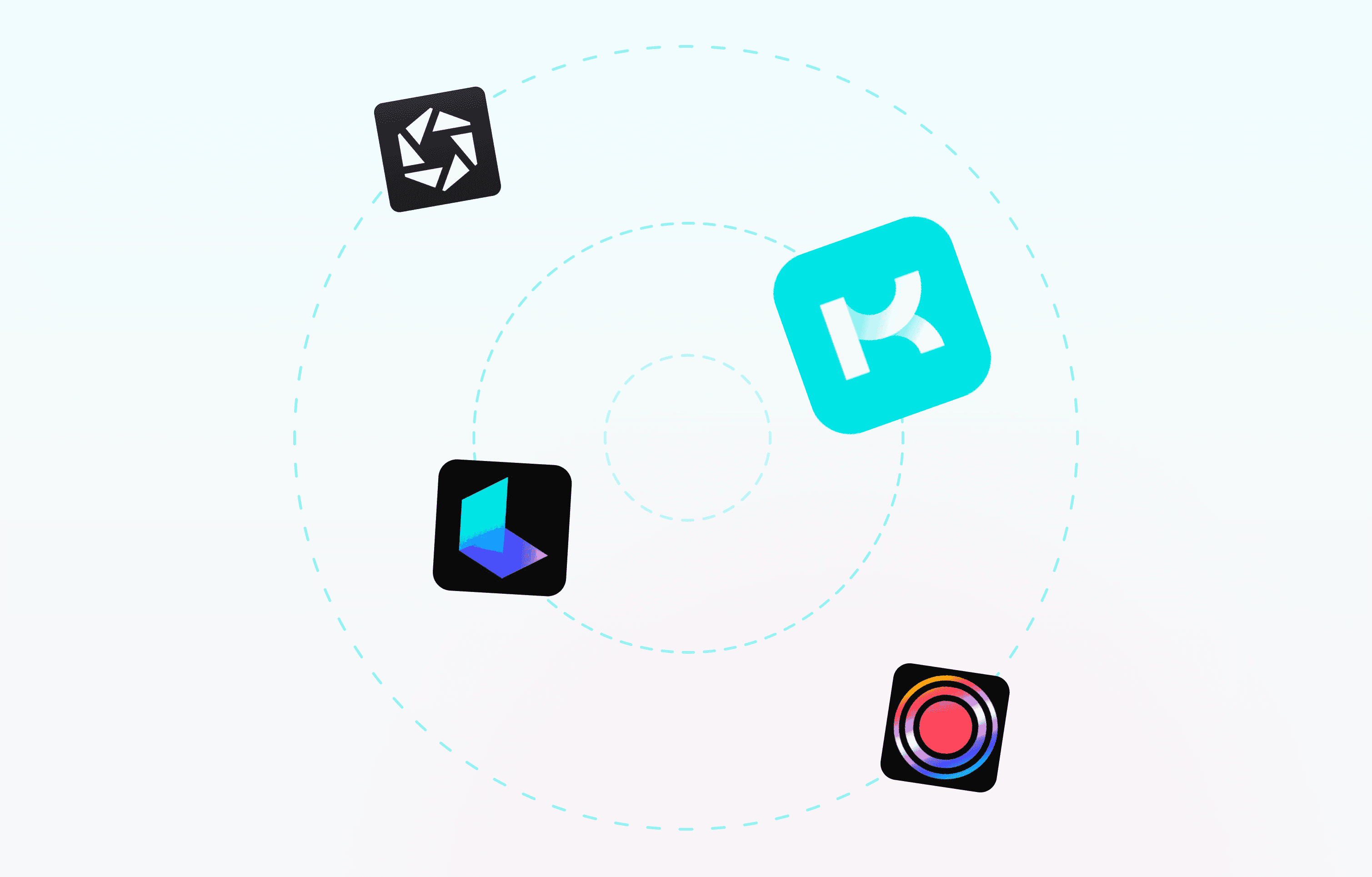 Workflow-first illustration introducing a comparison of free 3D scanning apps by exportable outputs (mesh vs 3DGS/splats) and practical limits.