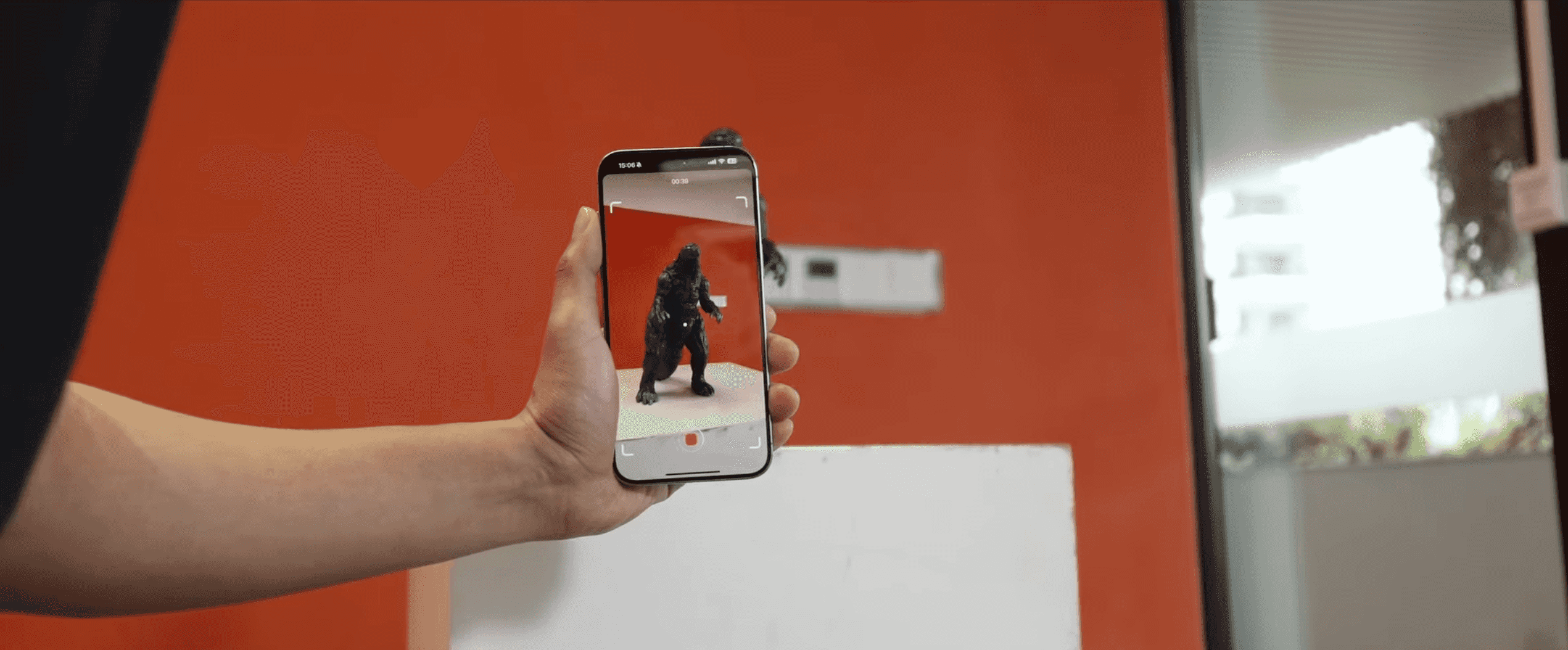 KIRI Engine's 3DGS Scan mode on iPhone — record a short orbit video  and the app processes it into a photorealistic 3D Gaussian Splat in  the cloud.