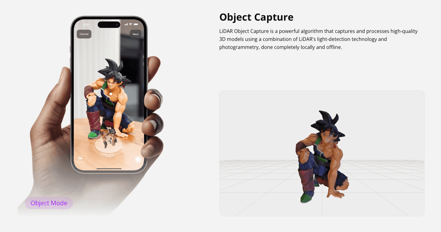 KIRI Engine Object Mode scanning an individual object with iPhone LiDAR